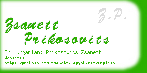 zsanett prikosovits business card